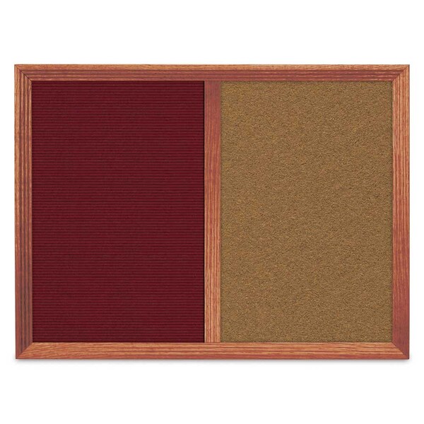 Enclosed Corkboard, 1 Door, 18"x24", 4" Fra, UV3421-BLACK-CORK